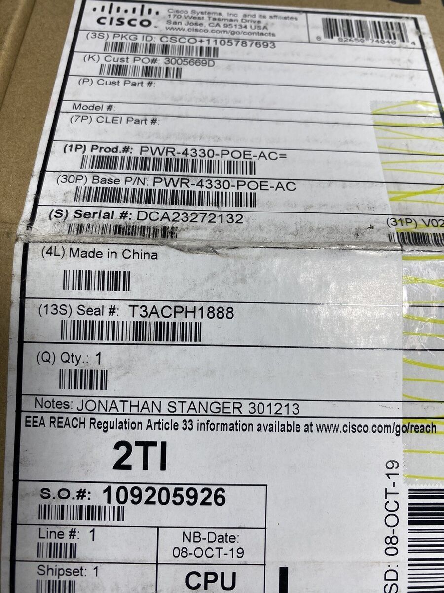 Блок питания Cisco PWR-4330-AC/2