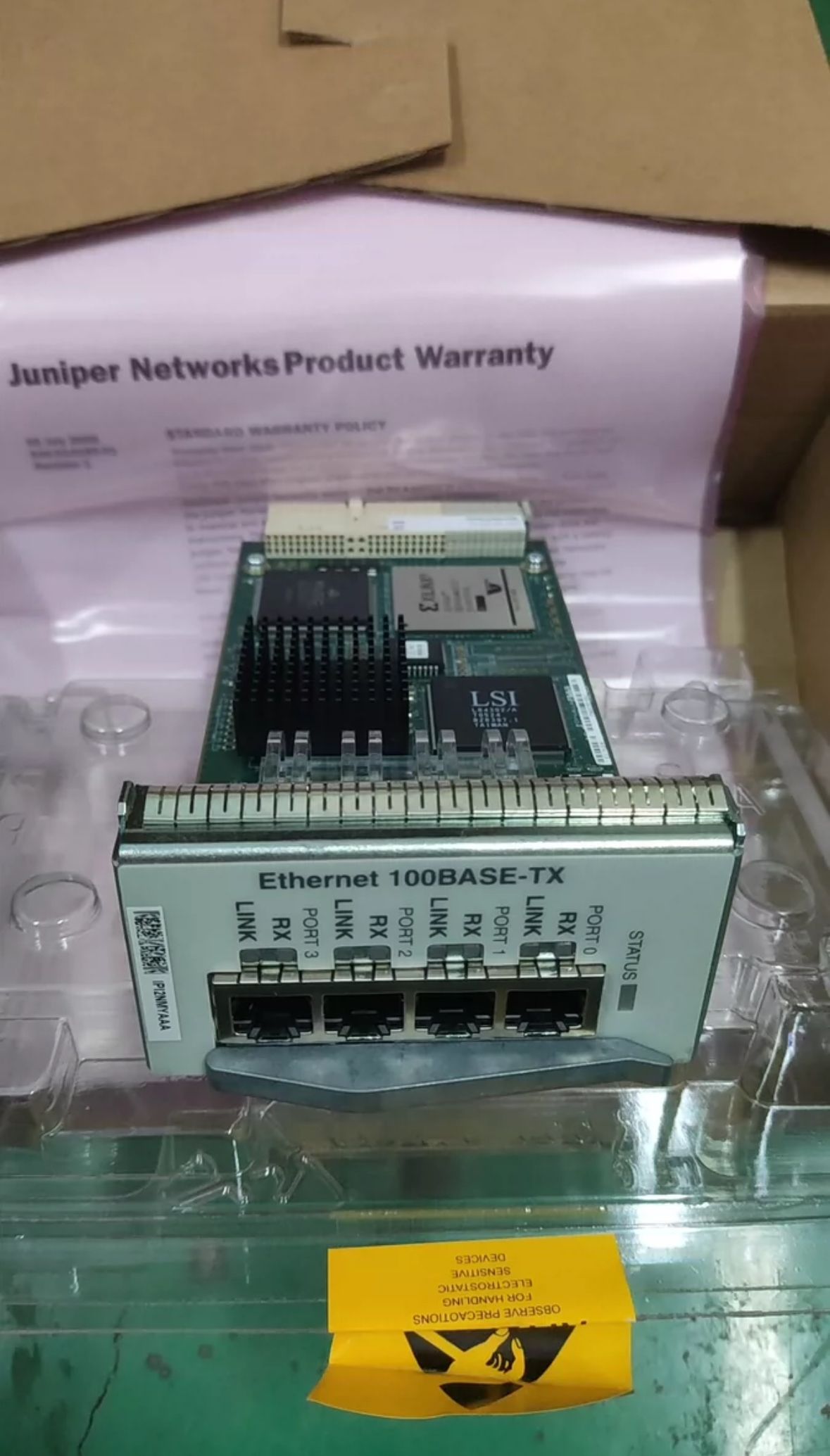 Интерфейсный модуль Juniper PE-4FE-TX