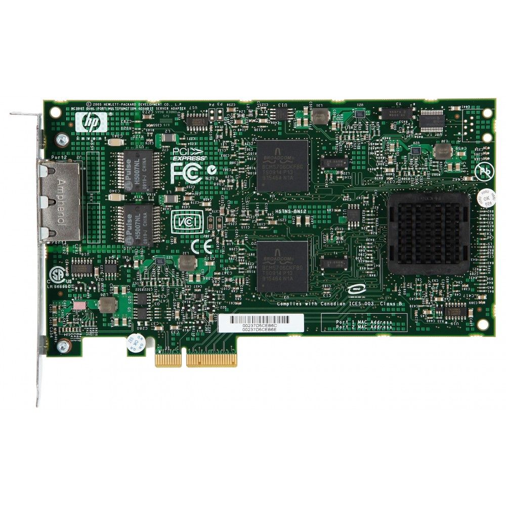 Сетевая карта HPE NC380T PCI-E DUAL PORT MULTIFUNCTION GIGABIT SERVER ADAPTER, 374443-001