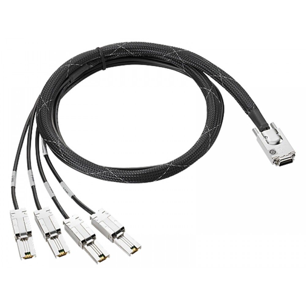 Кабель HPE EXTERNAL SAS TO 4*MINI-SAS FANOUT CABLE, 445892-001