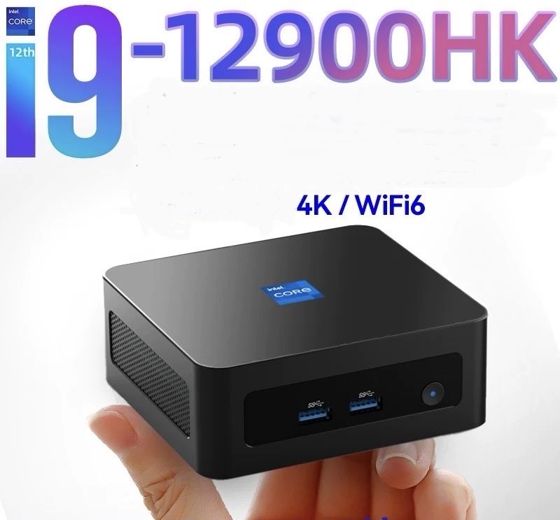 Системный блок мини ПК игровой мощный i9-12900HK, NVME M.2 1TB, DDR4 32Gb 3200Mhz