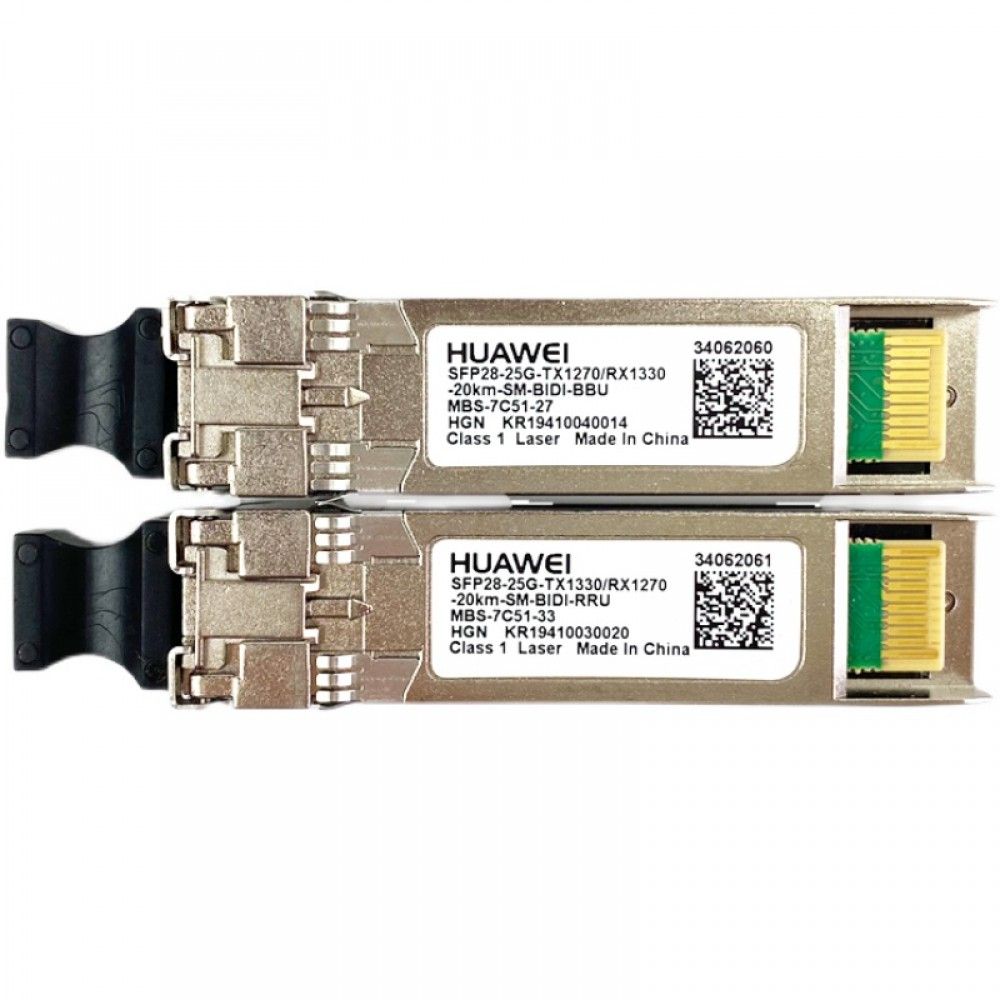 Трансивер Huawe* BiDi SFP28 1330nm Tx 1270nm Rx 25Gb/s 4dBm 2dBm 10.3dBm LC 20km (34062061)