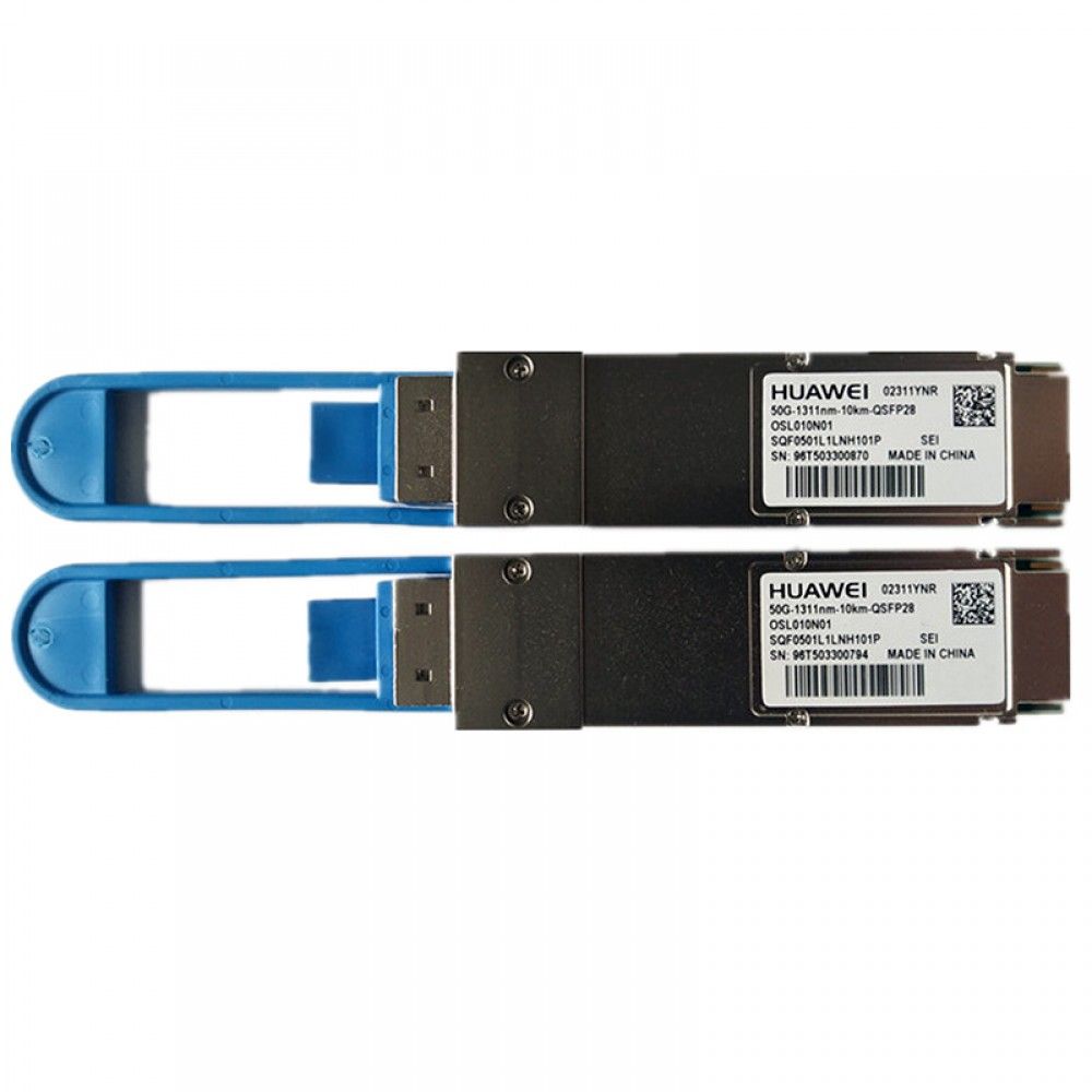 Трансивер Huawe* QSFP28 1311nm 50Gb/s 4dBm 4.2dBm 8.8dBm LC SMF 10km (02311YNR)