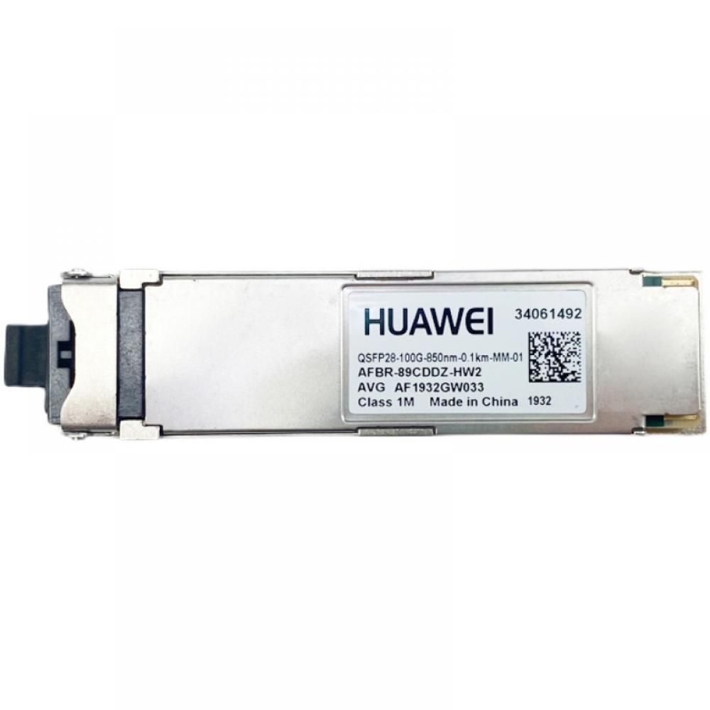 Трансивер Huawe* 34061492 High Speed Transcevier QSFP28 850nm 100G 8.4dBm 2.4dBm 10.3dBm MPO MM 0.1km OM4 (34061492)