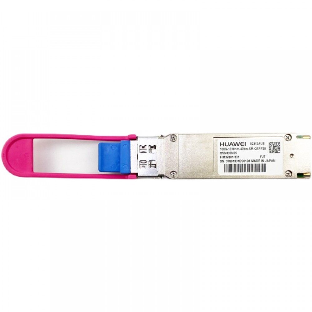 Трансивер Huawe* QSFP28 1310nm 100G 2.5dBm 2.9dBm 21.4dBm LC SMF 30km Without FEC 40kmWith FEC (02312AUE)