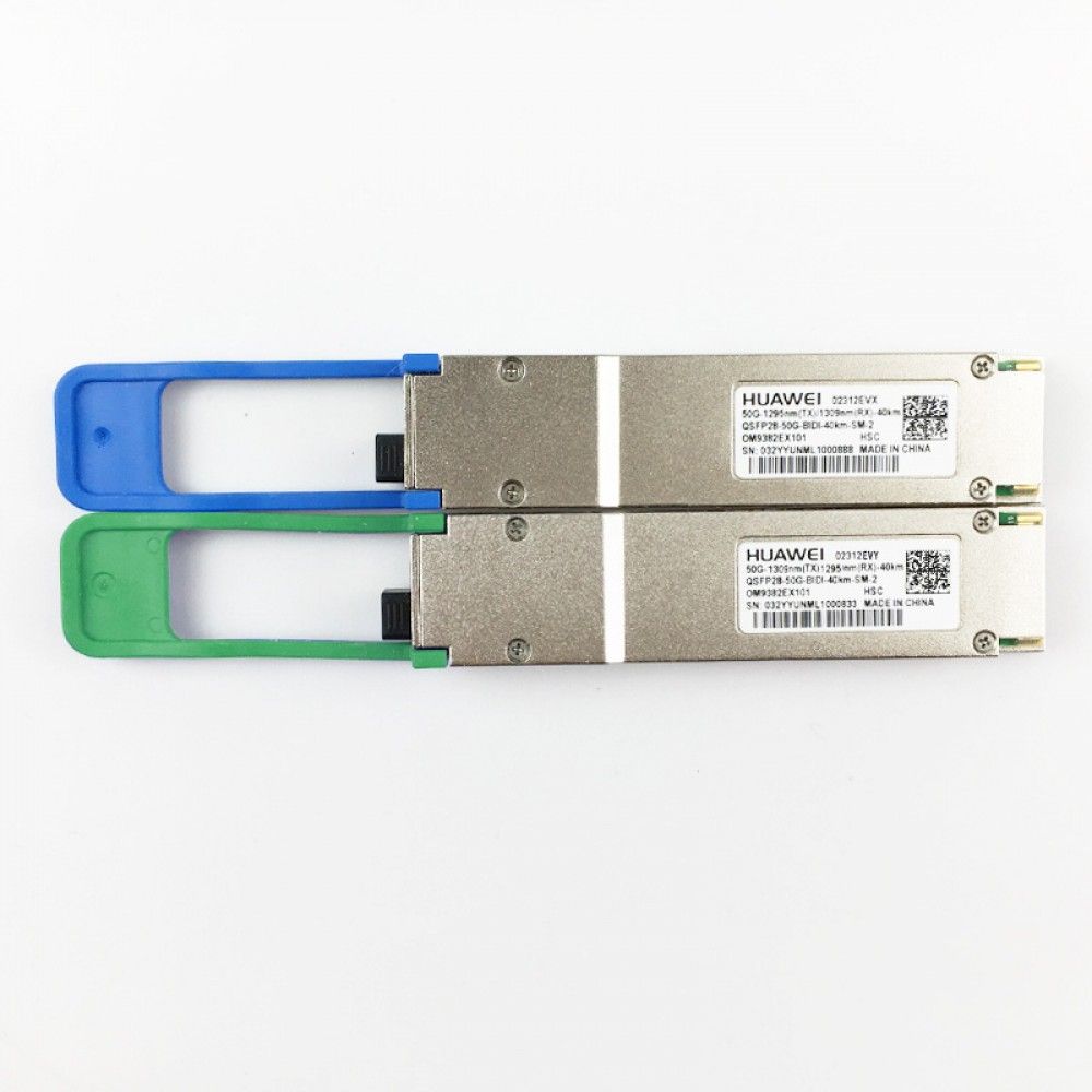 Трансивер Huawe* BiDi QSFP28 1295nm TX 1309nm RX 50G 1.5dBm 8dBm 13.5dBm LC SMF 40km (02312EVX)