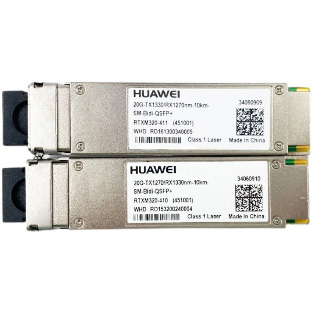 Трансивер Huawe* BiDi Transciever XFP TX 1330nm RX 1270nm 9.95Gb/s to 20.35Gb/s 0dBm 5dBm 19dBm LC G-652 10km (34060909)