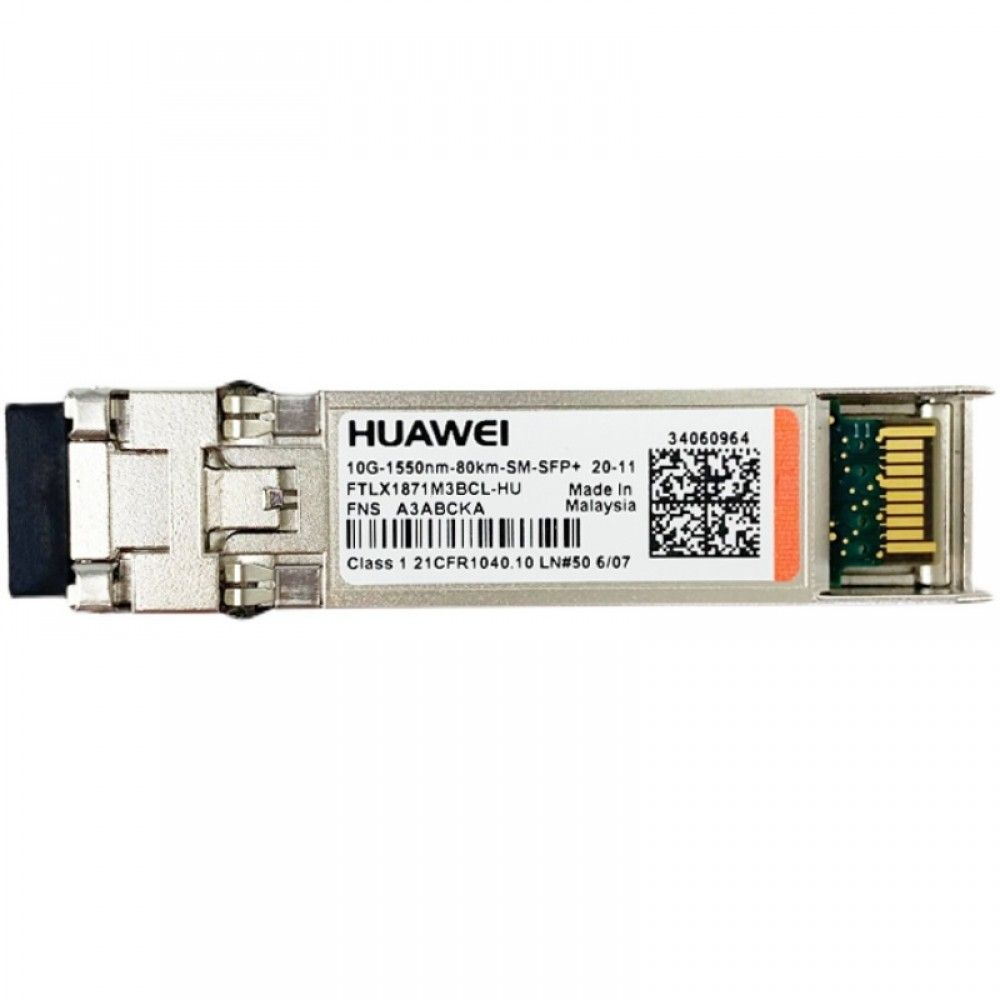 Трансивер Huawe* SFP+ 1550nm 10Gb/s with CDR 0dBm 4dBm 24dBm LC SM 80km (34060964)
