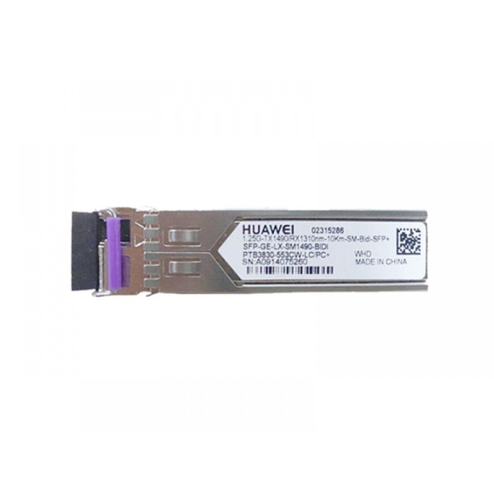 Трансивер Huawe* SFP-GE-LX-SM1490-BIDI Optical Transeiver eSFP GE BIDI TX1490/RX1310 10km LC (2315286)