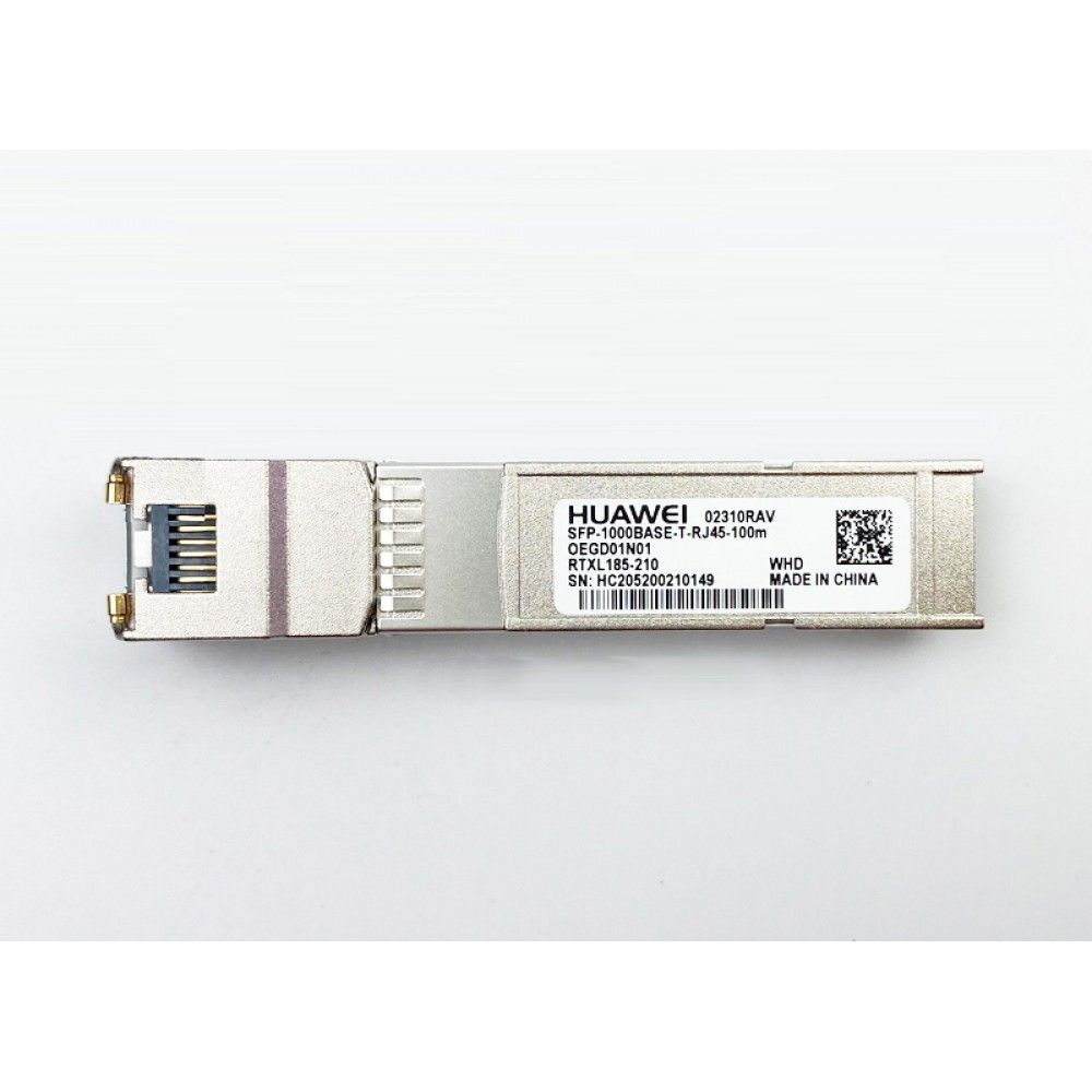 Трансивер Huawe* 02310RAV OEGD01N01 1000BASE-T SFP Module RJ45 Electrical Module Auto Negoticate 100m (02310RAV)