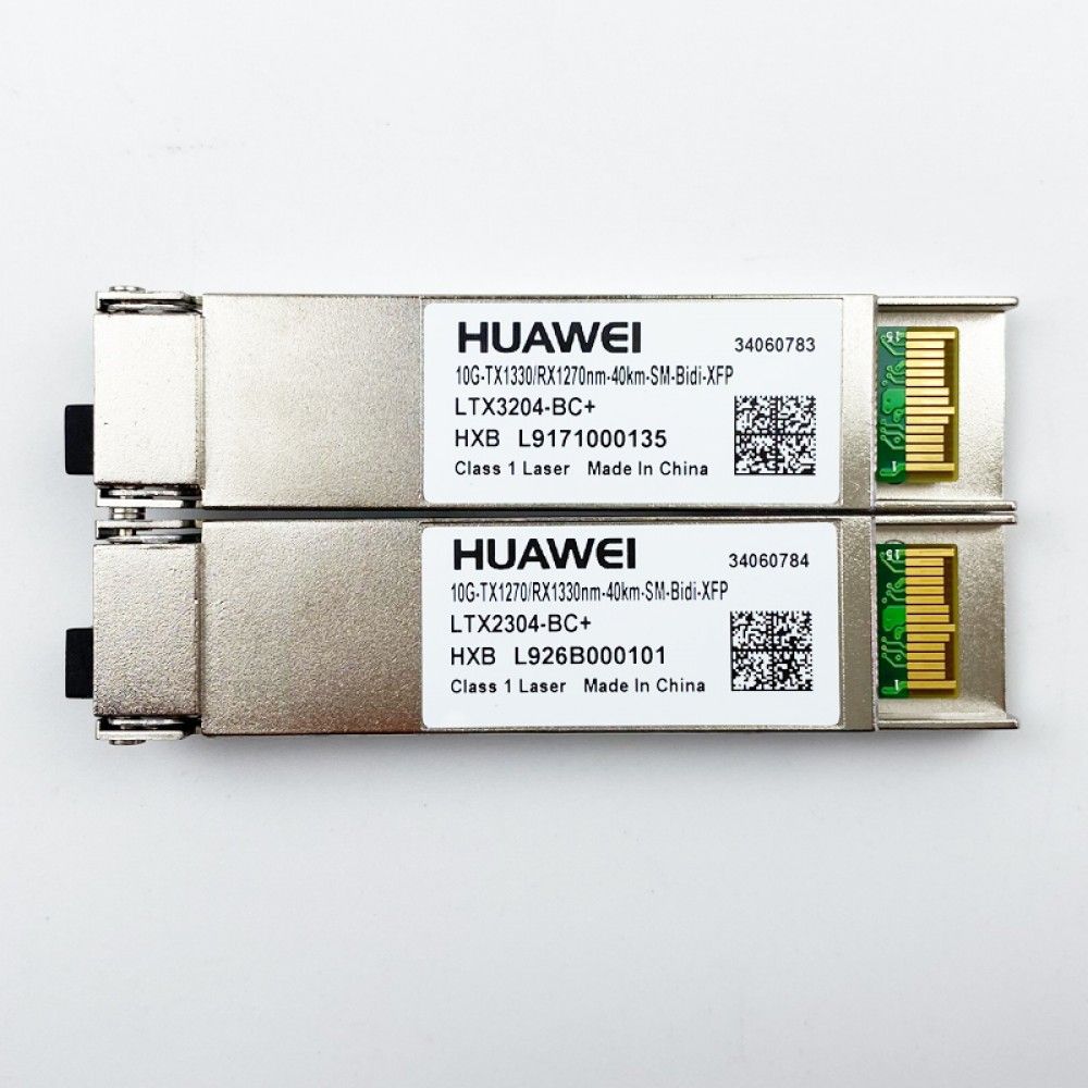 Трансивер Huawe* BiDi XFP TX 1270nm RX 1330nm 9.95 11.35Gb/s 0dBm 5dBm 19dBm LC G652 40km (34060784)