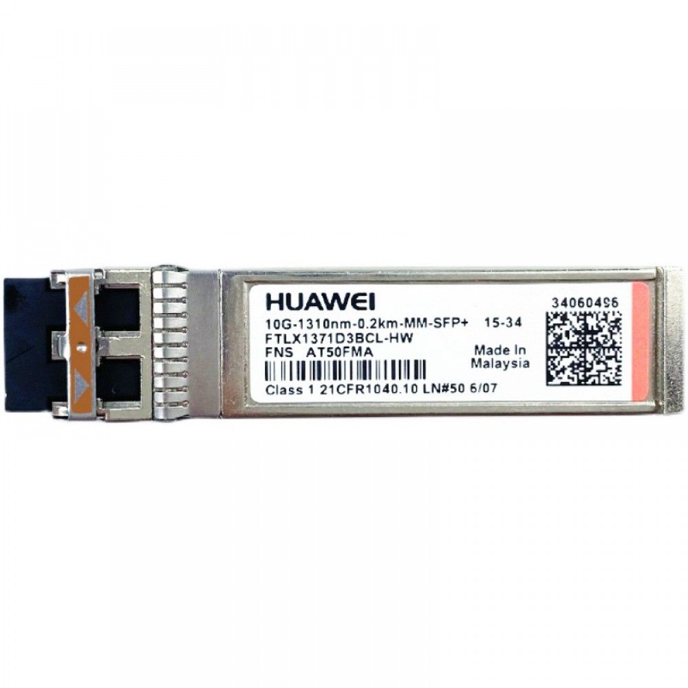 Трансивер Huawe* SFP+ 1330nm 9.95 11.1Gb/s 4.7 4dBm 14.1dBm LC SM 0.2km (34060496)