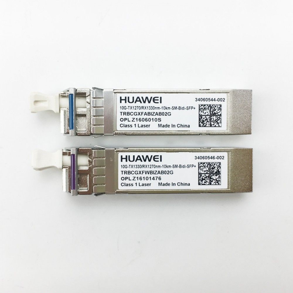 Трансивер Huawe* BIDI SFP+ 1270nm TX 1330nm RX 2.5 11.3Gb/s 8.2dBm 0.5dBm 14.4dBm LC SM 10km 40 85degc (34060546)