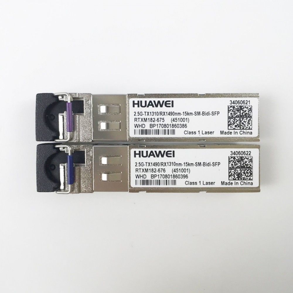 Трансивер Huawe* BiDi eSFP 1310nm Tx 1490nm Rx 125M 2.67Gbps 5dBm 0dBm 18dBm LC SM 15km 10 85 degC (34060621)