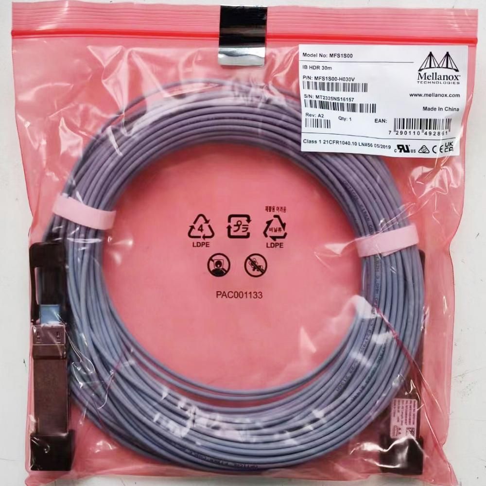 Трансивер-кабель Mellanox MFS1S00-H030V up to 200Gb/s VPI (IB HDR & 200GbE) QSFP56 30m