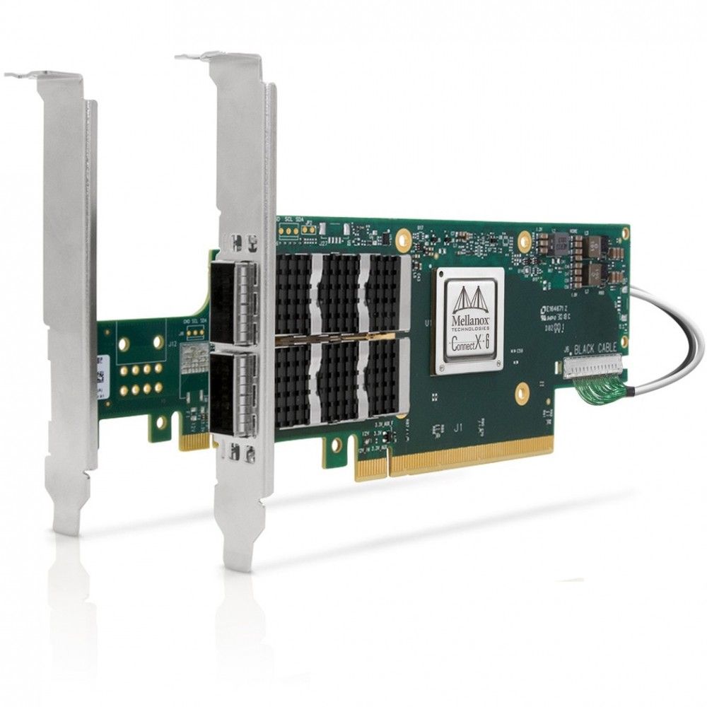 Сетевая карта Mellanox MCX614105A-VCAT ConnectX-6 EN kit 200GbE QSFP56 Socket Direct 2x PCIe3.0 x16 s