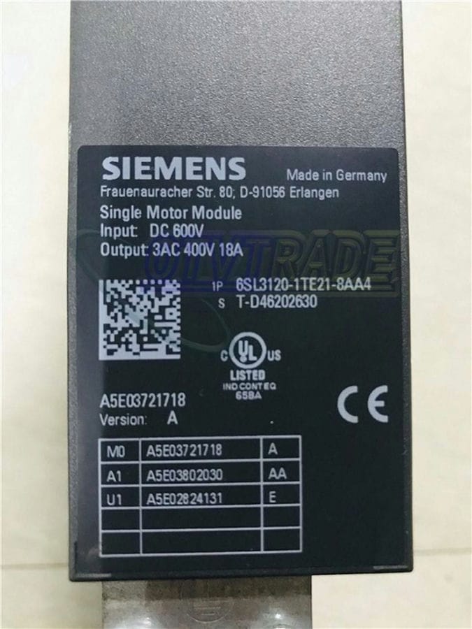 Модуль SIEMENS 6SL3120-1TE21-8AA4 6SL3 120-1TE21-8AA4