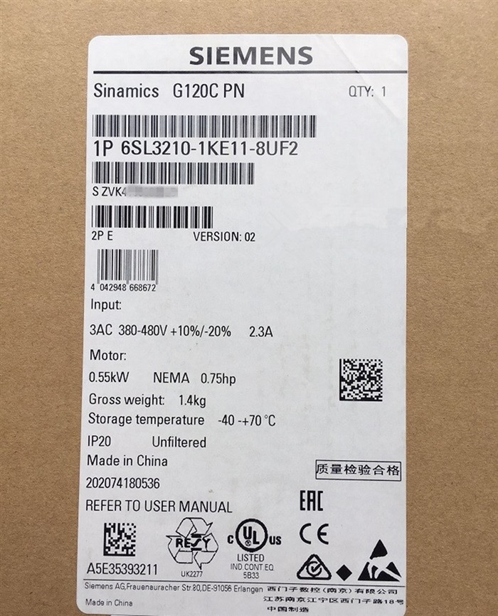 Модуль Siemens 6SL3210-1KE11-8UF2 6SL3 210-1KE11-8UF2