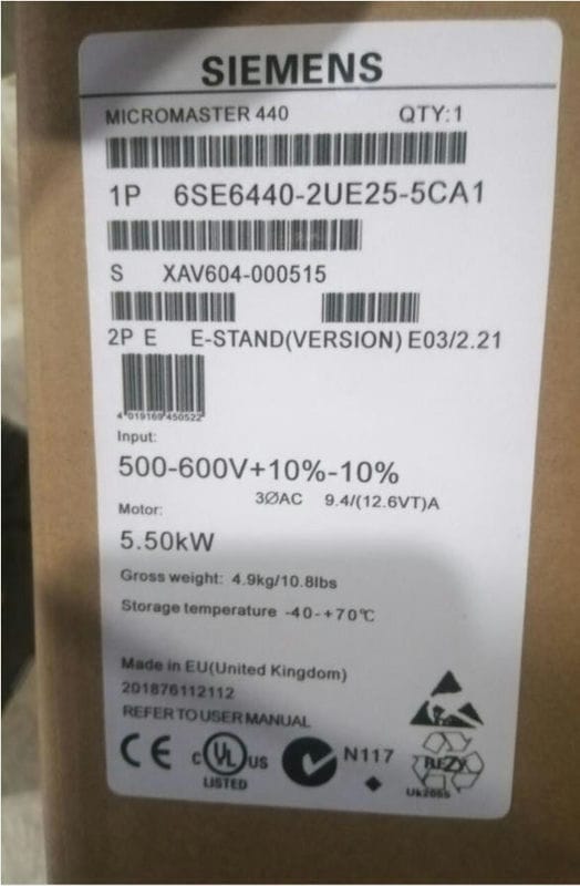 Модуль Siemens 6SE6440-2UE25-5CA1