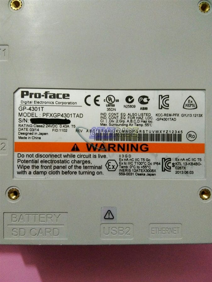 Модуль Proface touch screen GP-4301T PFXGP4301TAD