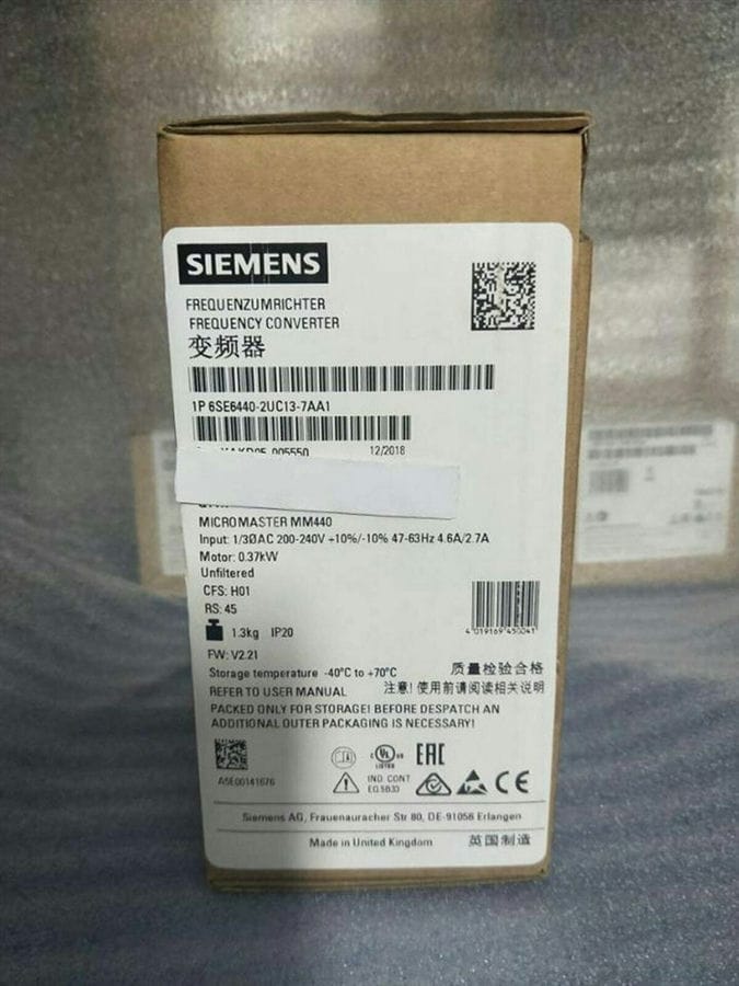 Модуль Siemens 6SE6440-2UC13-7AA1