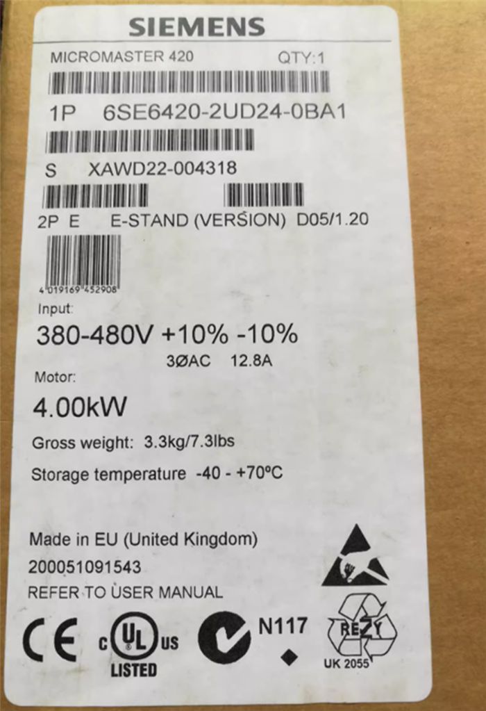 Модуль Siemens 6SE6 420-2UD24-0BA1 6SE6420-2UD24-0BA1
