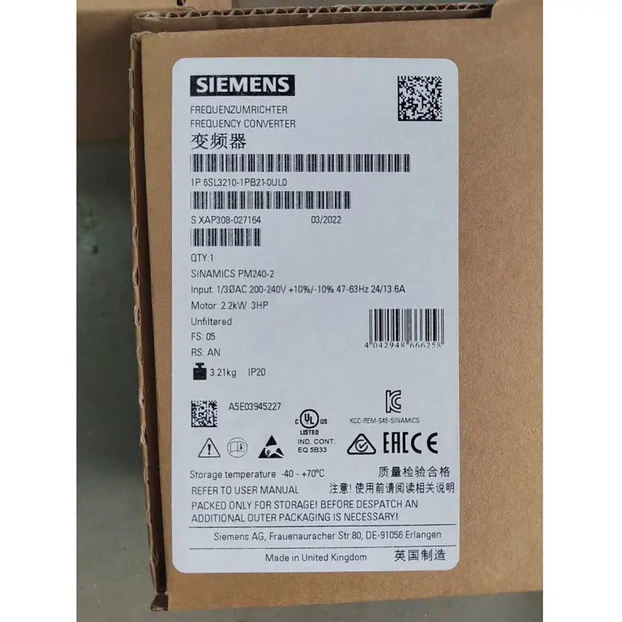 Модуль Siemens 6SL3210-1PB21-0UL0