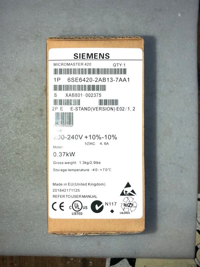 Модуль Siemens 6SE6420-2AB13-7AA1 Inverter 6SE64202AB137AA1