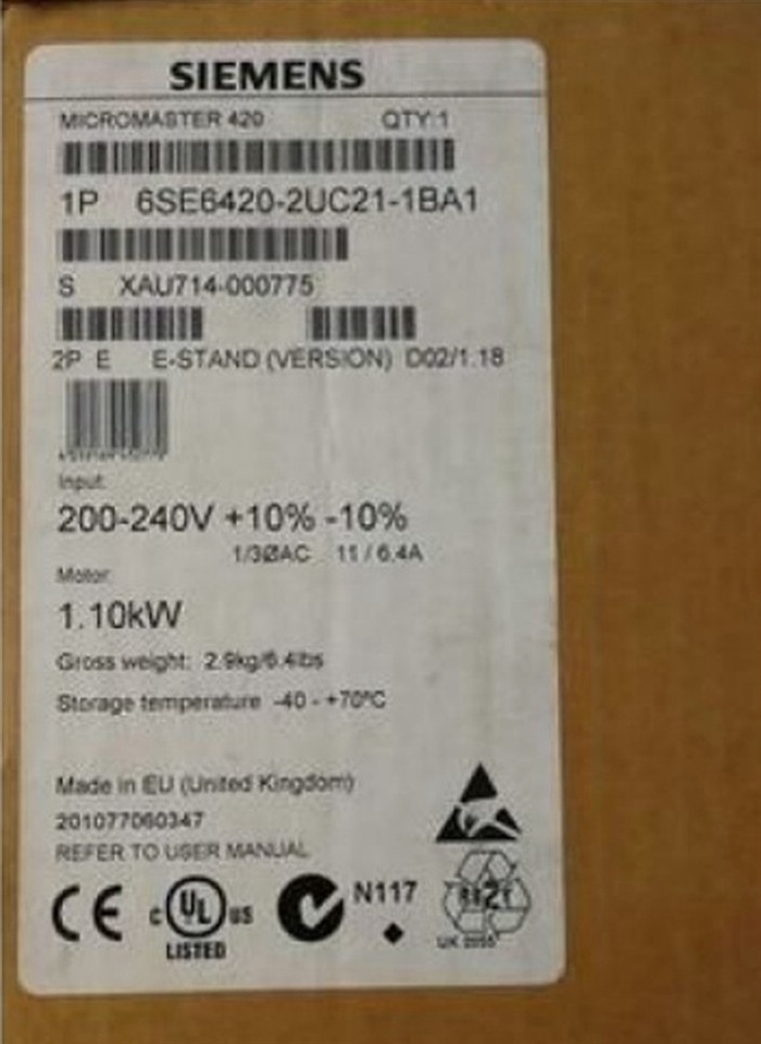 Модуль Siemens 6SE6 420-2UC21-1BA1 6SE6420-2UC21-1BA1
