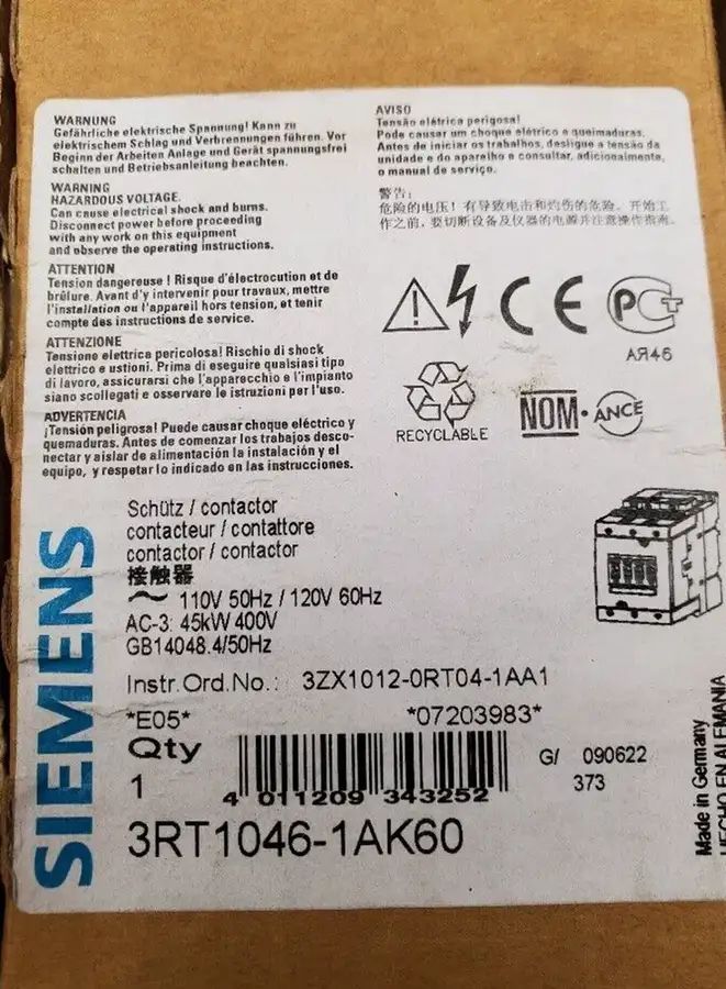 Модуль Siemens 3RT1046-1AK60