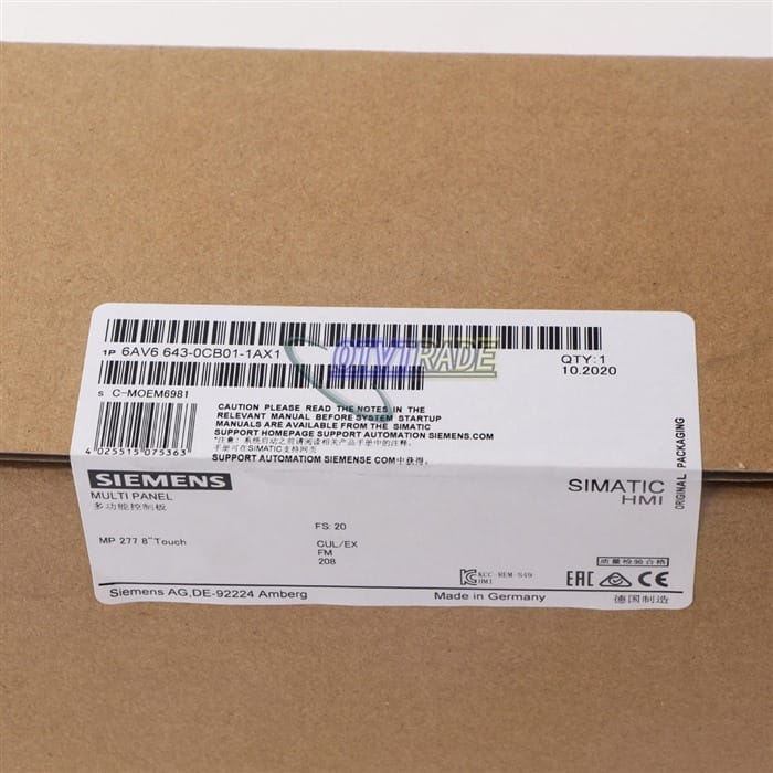 Модуль Siemens 6AV6 643-0CB01-1AX1 Touch Screen 6AV6643-0CB01-1AX1