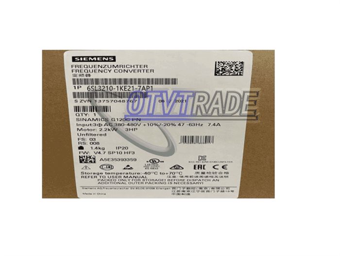 Модуль 1PIECE SIEMENS INVERTER 7.5KW 6SL3210-1KE21-7AP1 6SL3 210-1KE21-7AP1