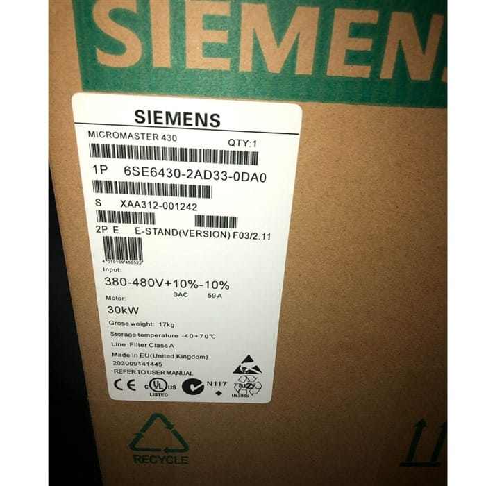 Модуль Siemens 6SE6430-2AD33-0DA0