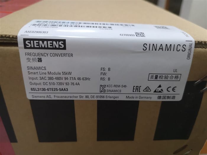 Модуль Siemens 6SL3130-6TE25-5AA3
