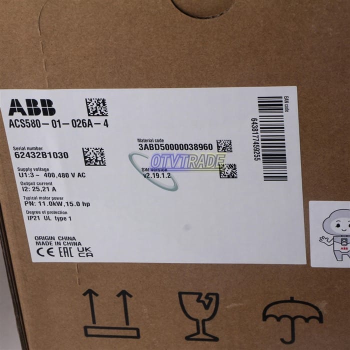 Модуль ABB ACS580-01-026A-4 Inverter 11KW