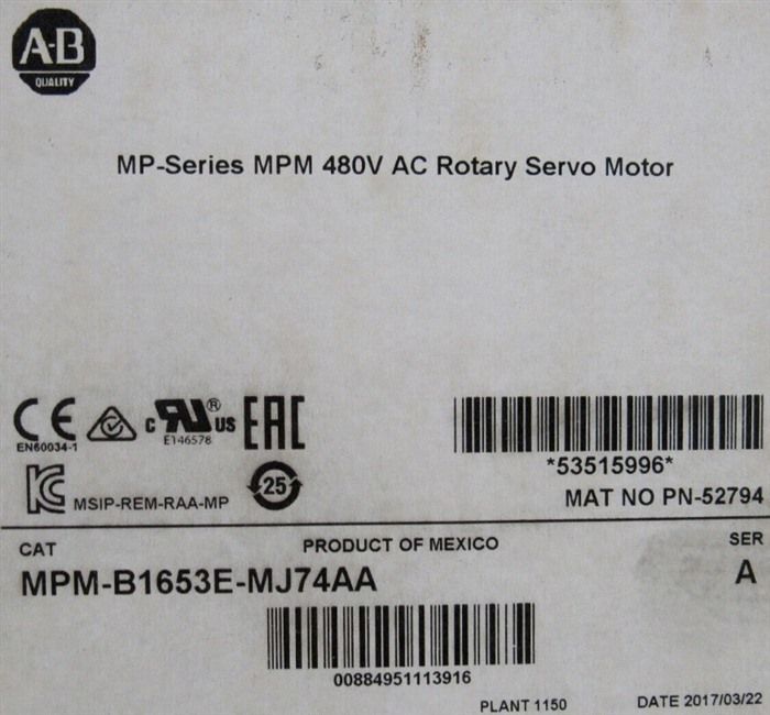 Модуль Allen-Bradley MPM-B1653E-MJ74AA