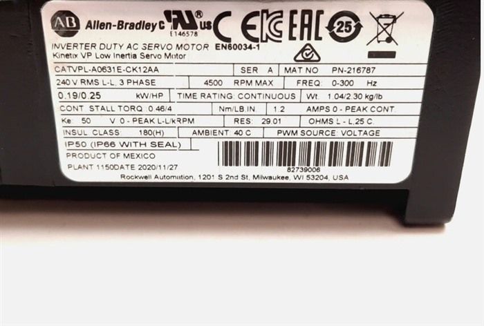 Модуль Allen-Bradley VPL-A0631E-CK12AA