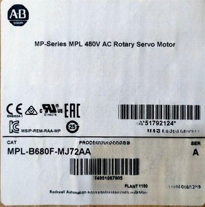 Модуль Allen-Bradley MPL-B680F-MJ72AA