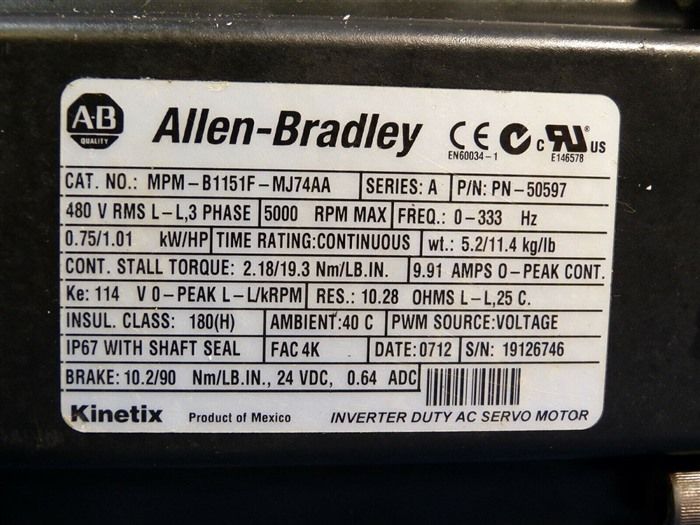 Модуль Allen-Bradley MPM-B1151F-MJ74AA
