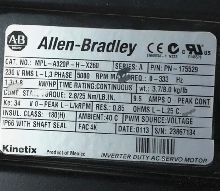 Модуль Allen-Bradley MPL-A320P-H-X260