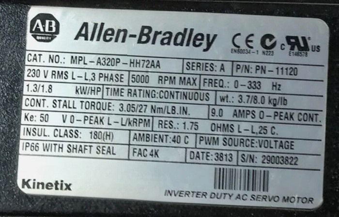 Модуль Allen-Bradley MPL-A320P-HH72AA