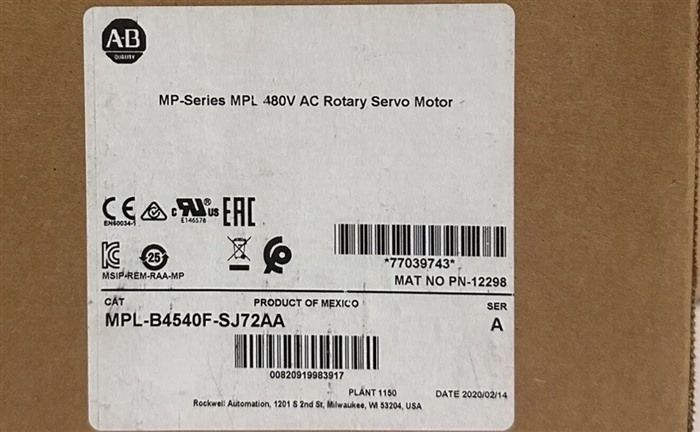 Модуль Allen-Bradley MPL-B4540F-SJ72AA