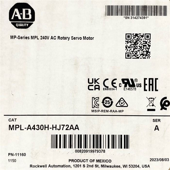 Модуль Allen-Bradley MPL-A430H-HJ72AA