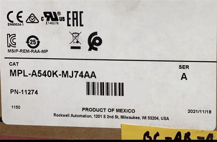 Модуль Allen-Bradley MPL-A540K-MJ74AA