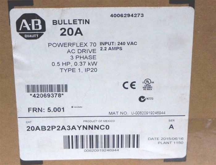 Модуль Allen-Bradley 20AB2P2A3AYNNNC0