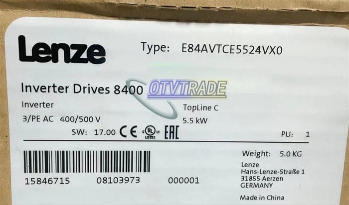 Модуль Lenze Inverter E84AVTCE5524VX0