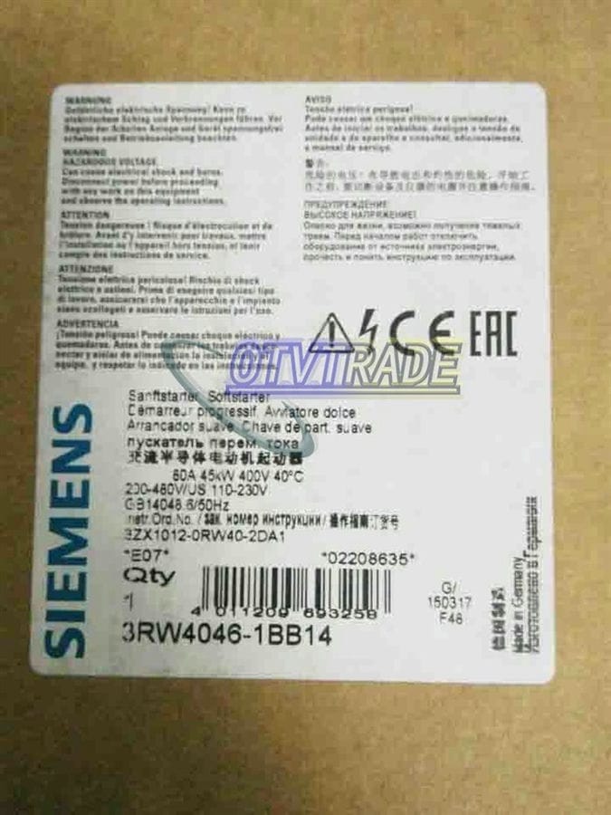 Модуль Siemens Soft Starter 3RW4046-1BB14