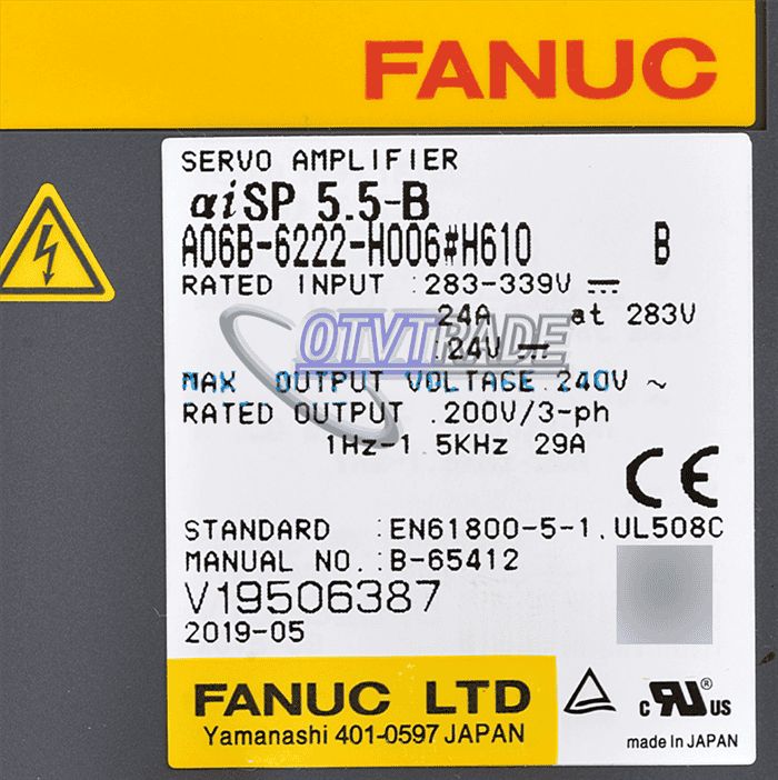 Модуль FANUC SERVO AMPLIFIER A06B-6222-H006#H610
