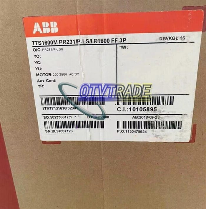 Модуль ABB 1TNT71316I32001 T7S1600M PR231/P-LS/I R1600 FF 3P breaker unit