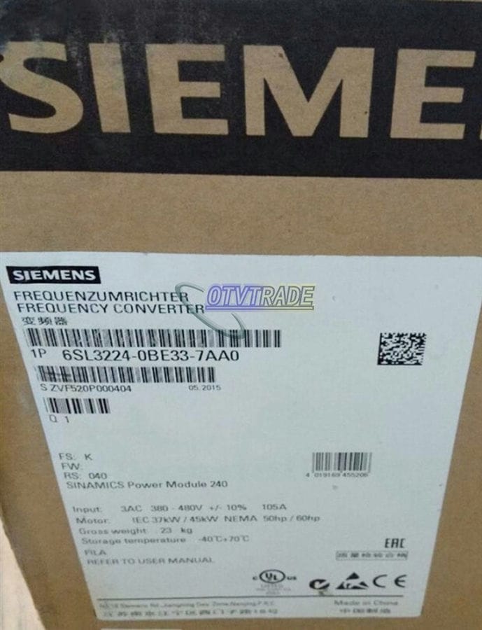 Модуль SIEMENS 6SL3224-0BE33-7AA0 6SL3 224-0BE33-7AA0
